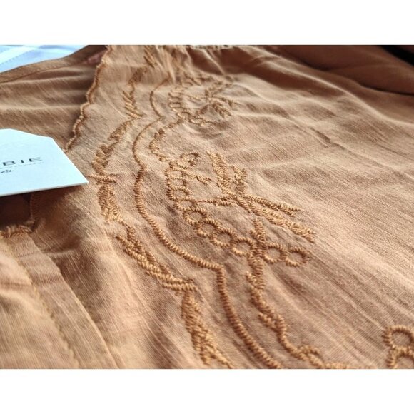 NWT CELLABIE Soft Orange Embroidered  Hi-Low Tunic Size 2XL - Picture 2 of 6